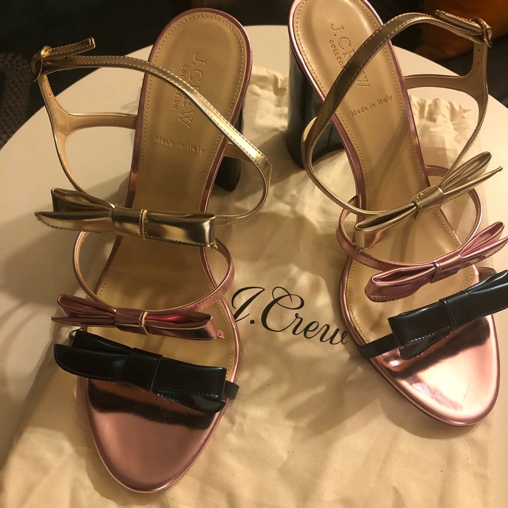 J. Crew multi metallic sandals